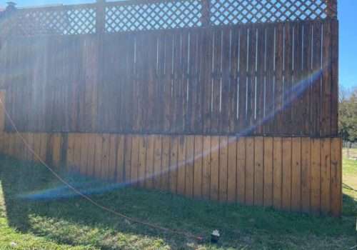 A Close-up of a Dirty fence before cleaning