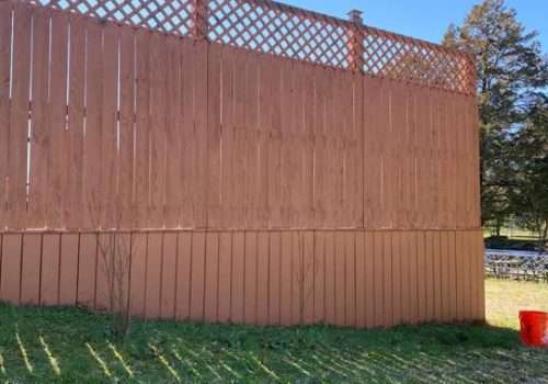 A Close-up of a Clean fence after cleaning