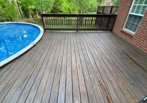 A Close-up of a clean Deck after cleaning