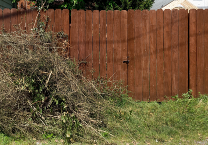 fence with dirt