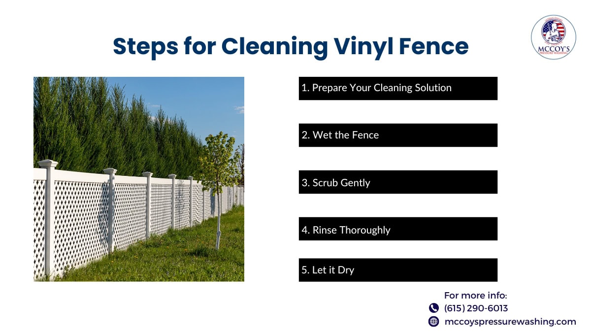 steps for cleaning vinyl fence