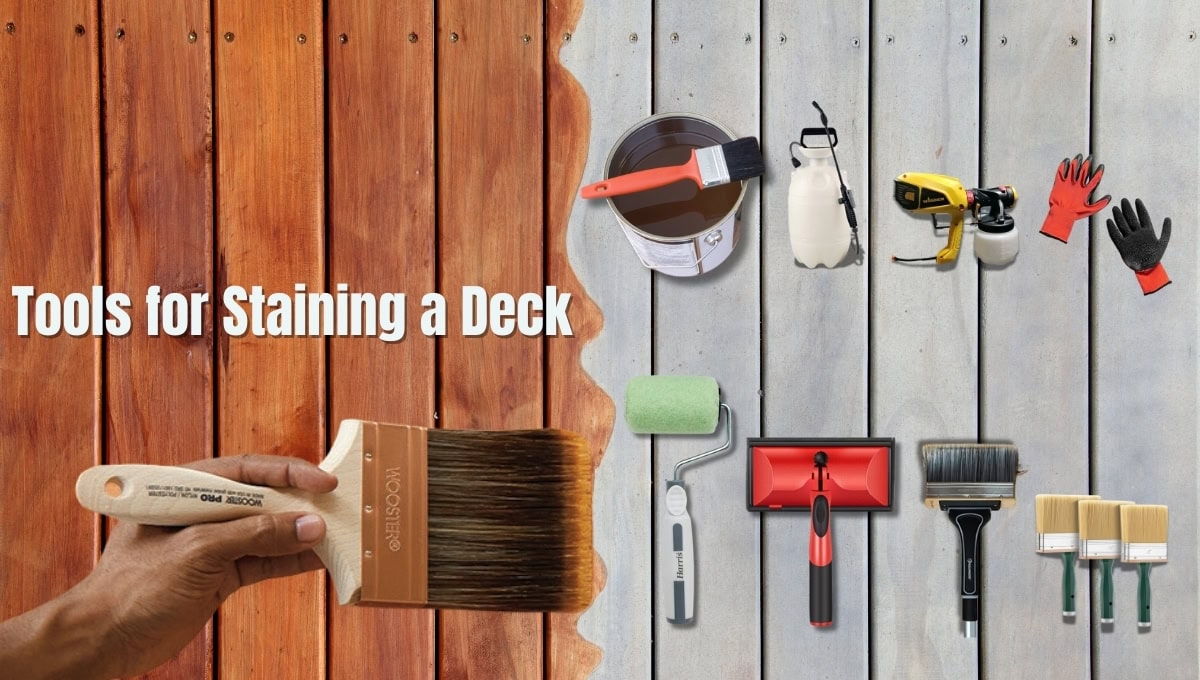 Tools for Staining a Deck